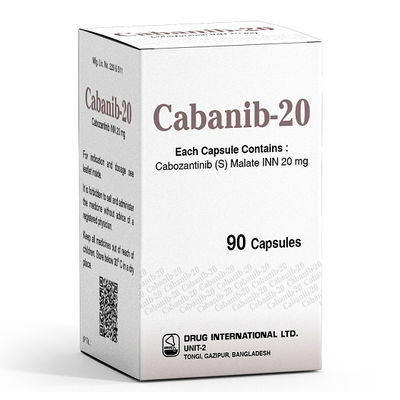 Beacon  Cabozantinib XL-184 Cabozanix  60mg*30 δισκία Καρκίνος νεφρού, καρκίνος θυρεοειδούς, καρκίνος ήπατος, σάρκωμα μαλακών μορίων, μη μικροκυτταρικός καρκίνος πνεύμονα, καρκίνος προστάτη, καρκίνος μαστού, καρκίνος ωοθηκών,
