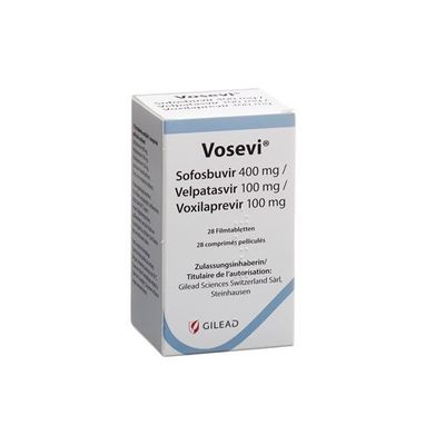Gilead Sofosbuvir/ Velpatasvir/ Voxilaprevir Vosevi 400mg*28 δισκία Ηπατίτιδα CΓια καρκίνο σταδίου 1 2 3