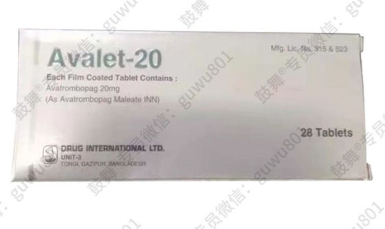 DILAvatrombopag_ Avalet20mg*28 δισκία (κουτί) Θρομβοκυτοπενία σε ασθενείς με ηπατική νόσο (CLD) Εφαρμόζεται κατά τη διάρκεια της θεραπείας με αυτό το φάρμακο